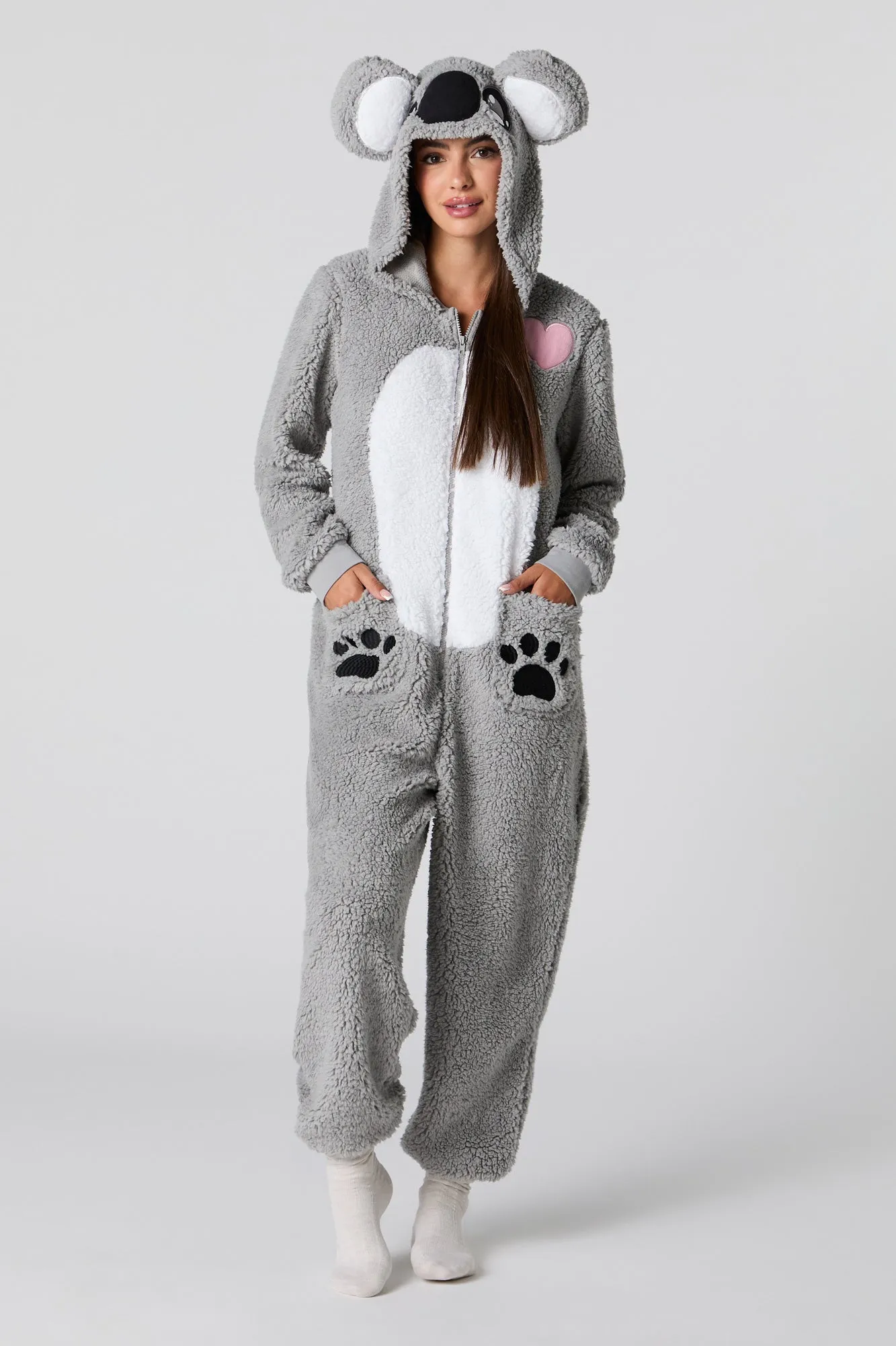 3D Koala Sherpa Onesie sold by Charlotte Russe