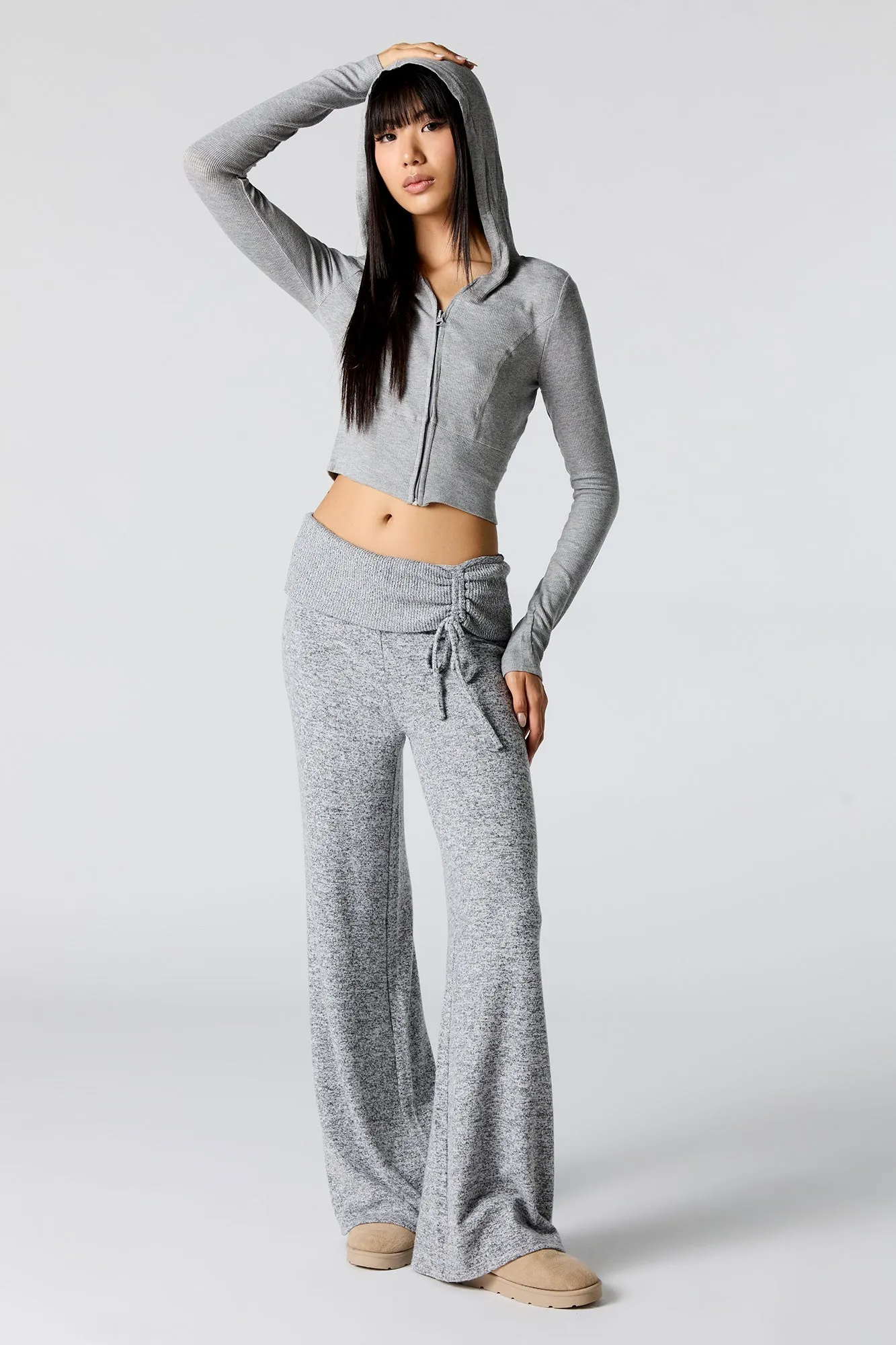 Foldover Drawstring Knit Pant sold by Charlotte Russe product image thumbnail 4