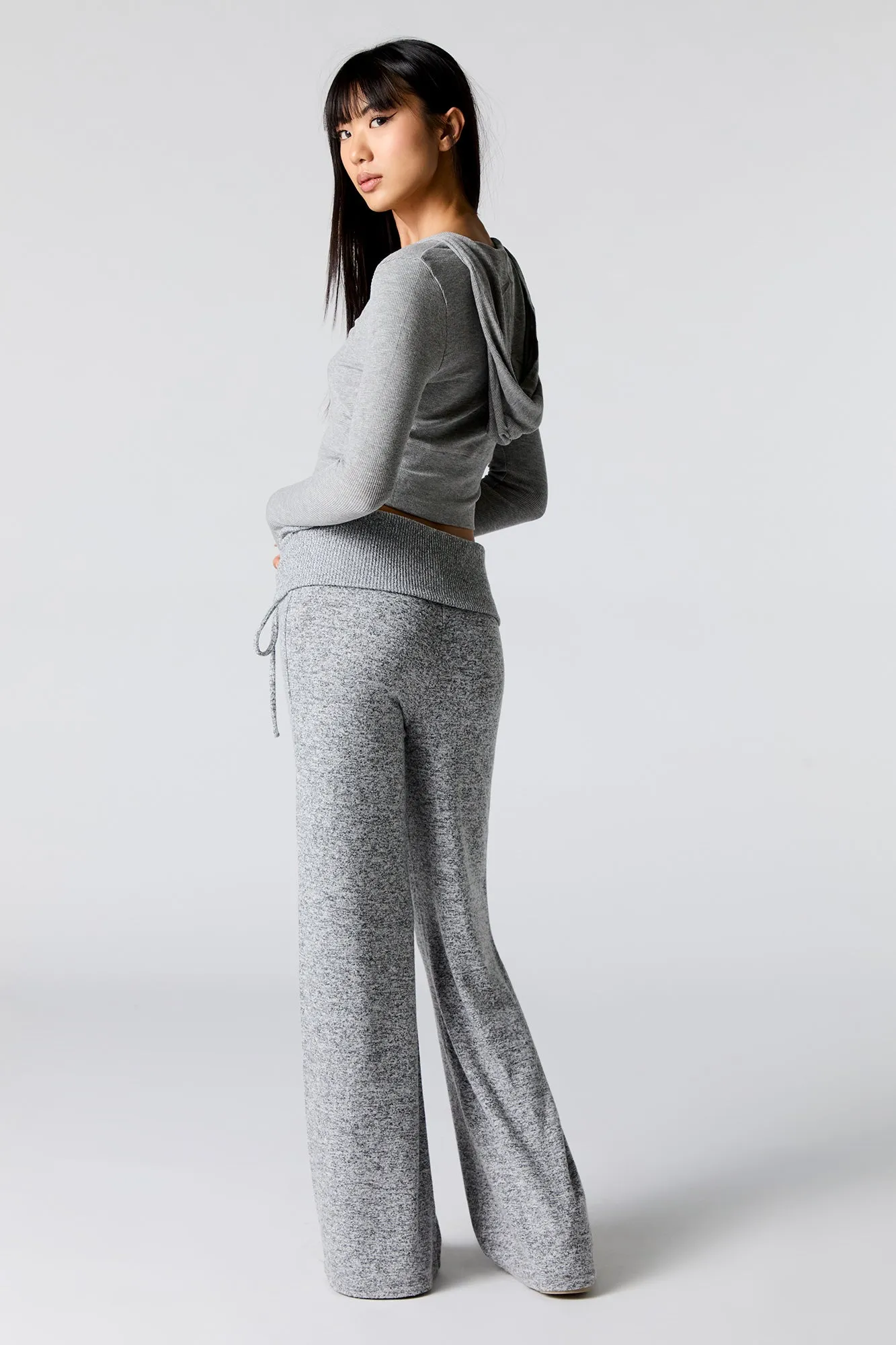 Foldover Drawstring Knit Pant sold by Charlotte Russe product image thumbnail 3