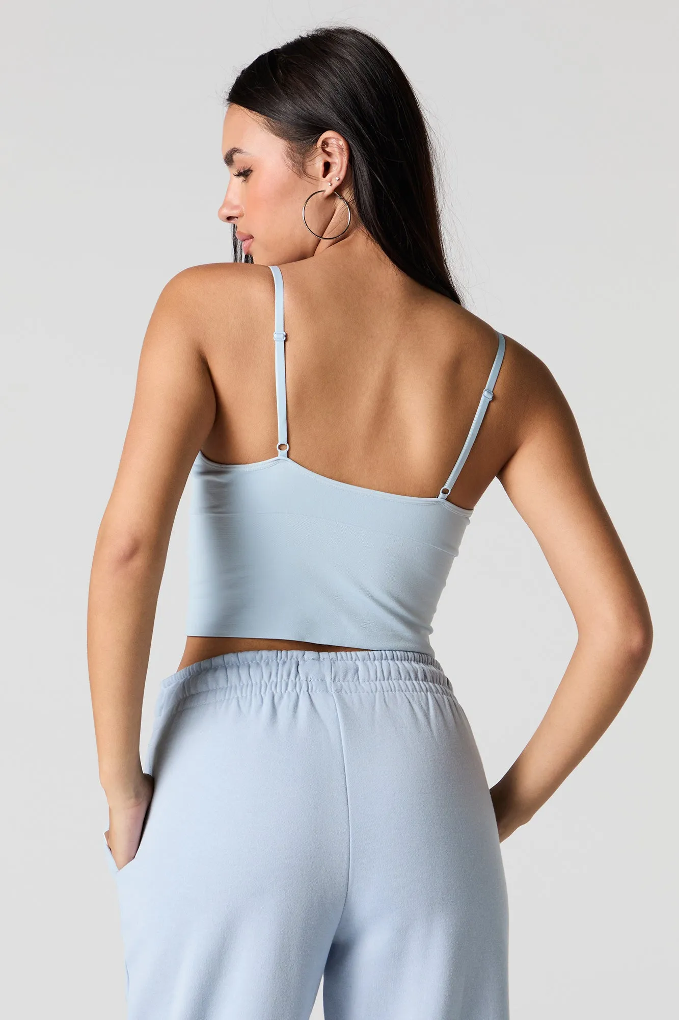 Seamless V-Neck Cami with Built-In Bra Cups sold by Charlotte Russe product image thumbnail 2