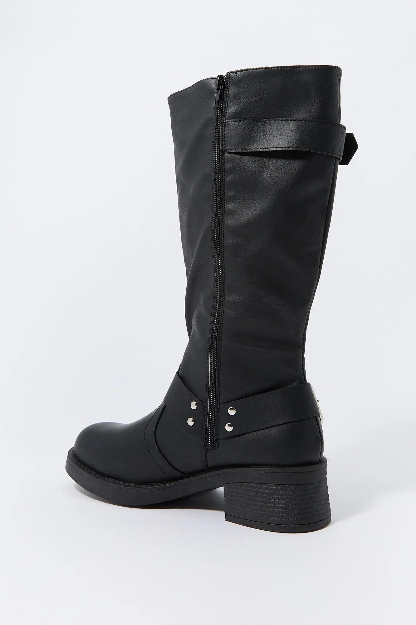 Faux Leather O-Ring Buckled Boots sold by Charlotte Russe product image thumbnail 3