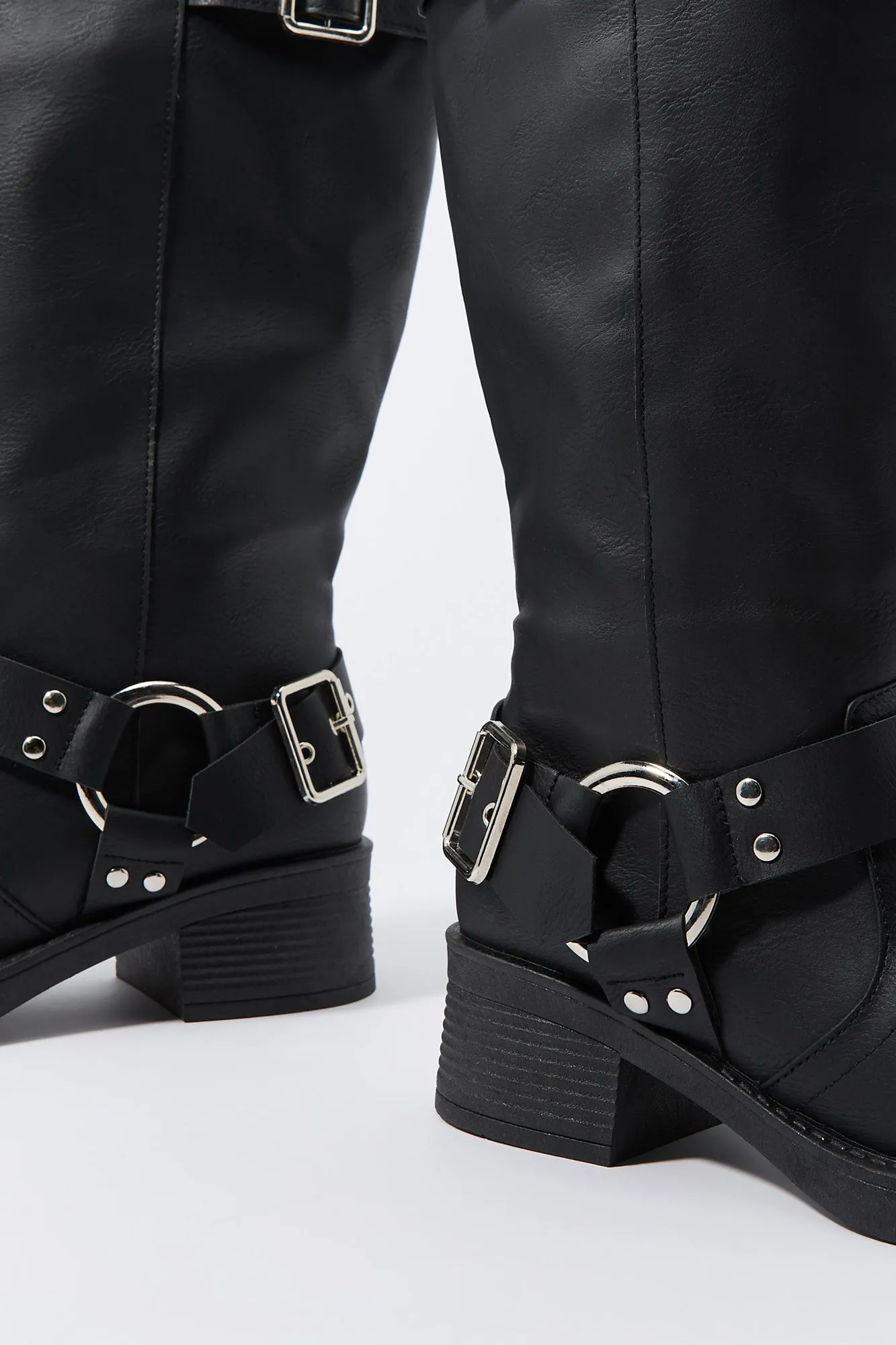 Faux Leather O-Ring Buckled Boots sold by Charlotte Russe product image thumbnail 4