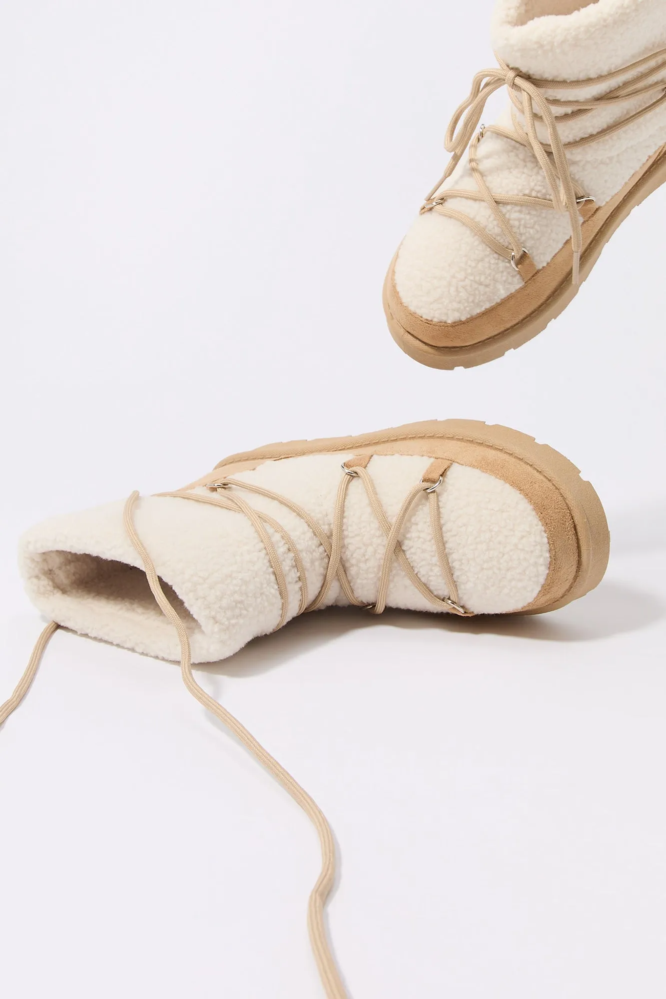 Sherpa Lace Up Boot sold by Charlotte Russe product image thumbnail 5