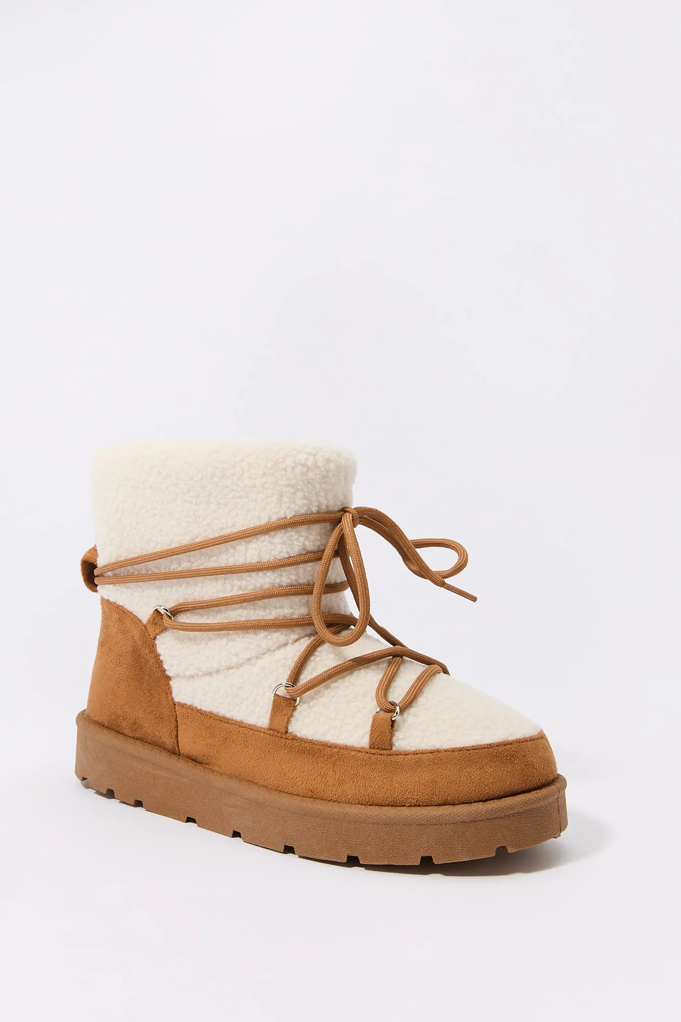 Sherpa Lace Up Boot sold by Charlotte Russe product image thumbnail 3