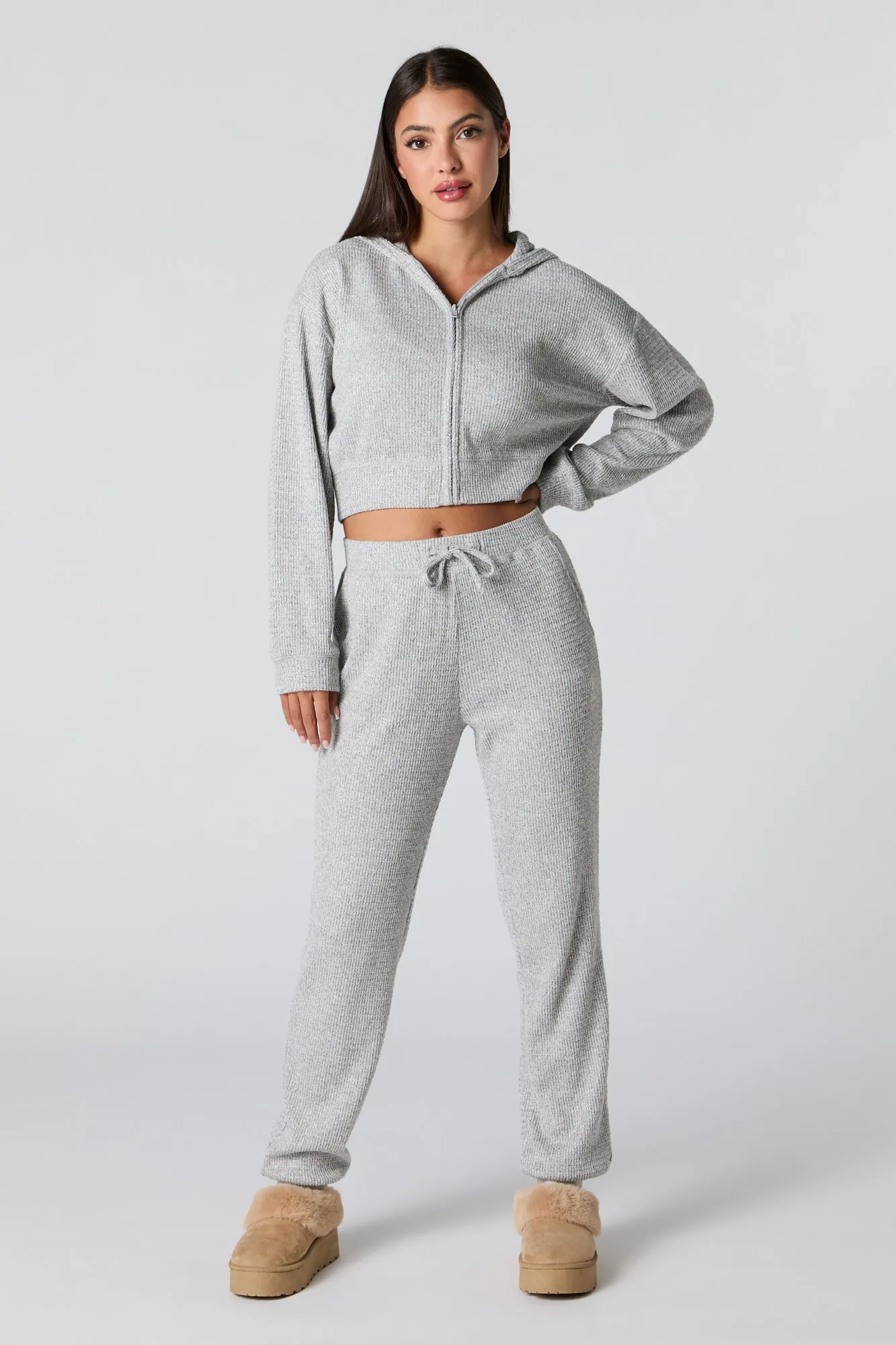 Waffle Knit Jogger sold by Charlotte Russe product image thumbnail 4