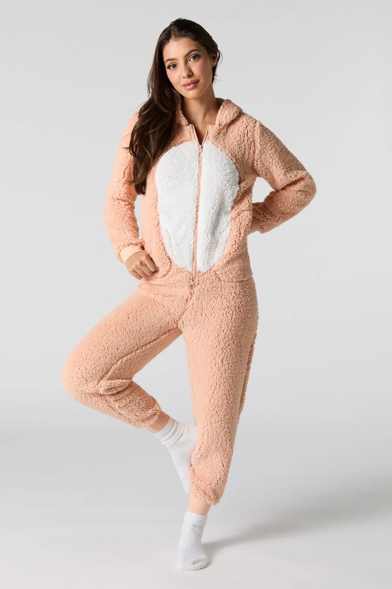 3D Fox Sherpa Onesie sold by Charlotte Russe product image thumbnail 2