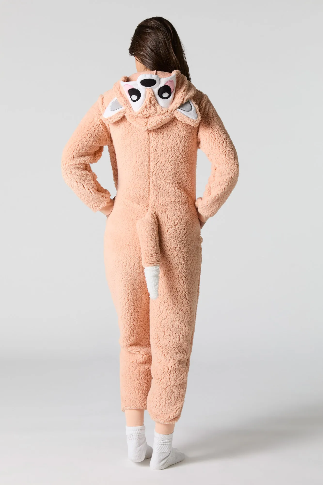 3D Fox Sherpa Onesie sold by Charlotte Russe product image thumbnail 4