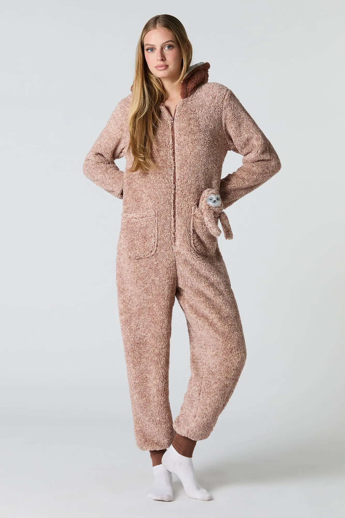 3D Sloth Plush Onesie sold by Charlotte Russe product image thumbnail 2