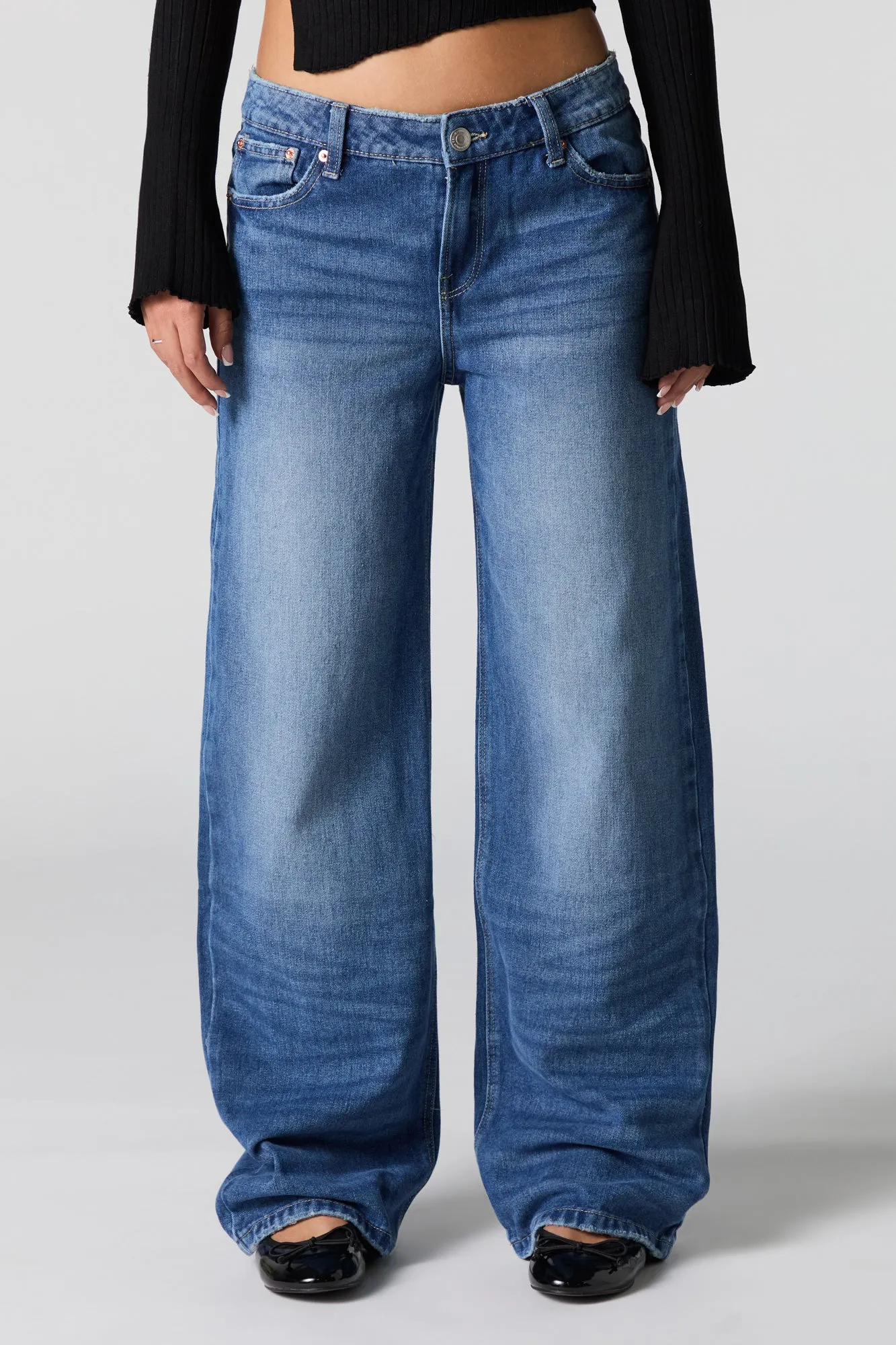 Dark Wash Low Rise Skater Jean sold by Charlotte Russe product image thumbnail 2