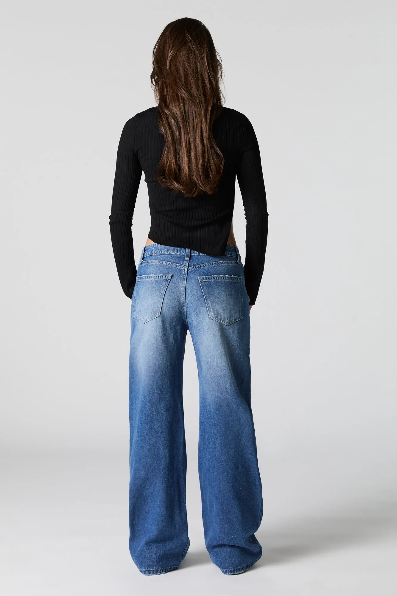 Dark Wash Low Rise Skater Jean sold by Charlotte Russe product image thumbnail 3