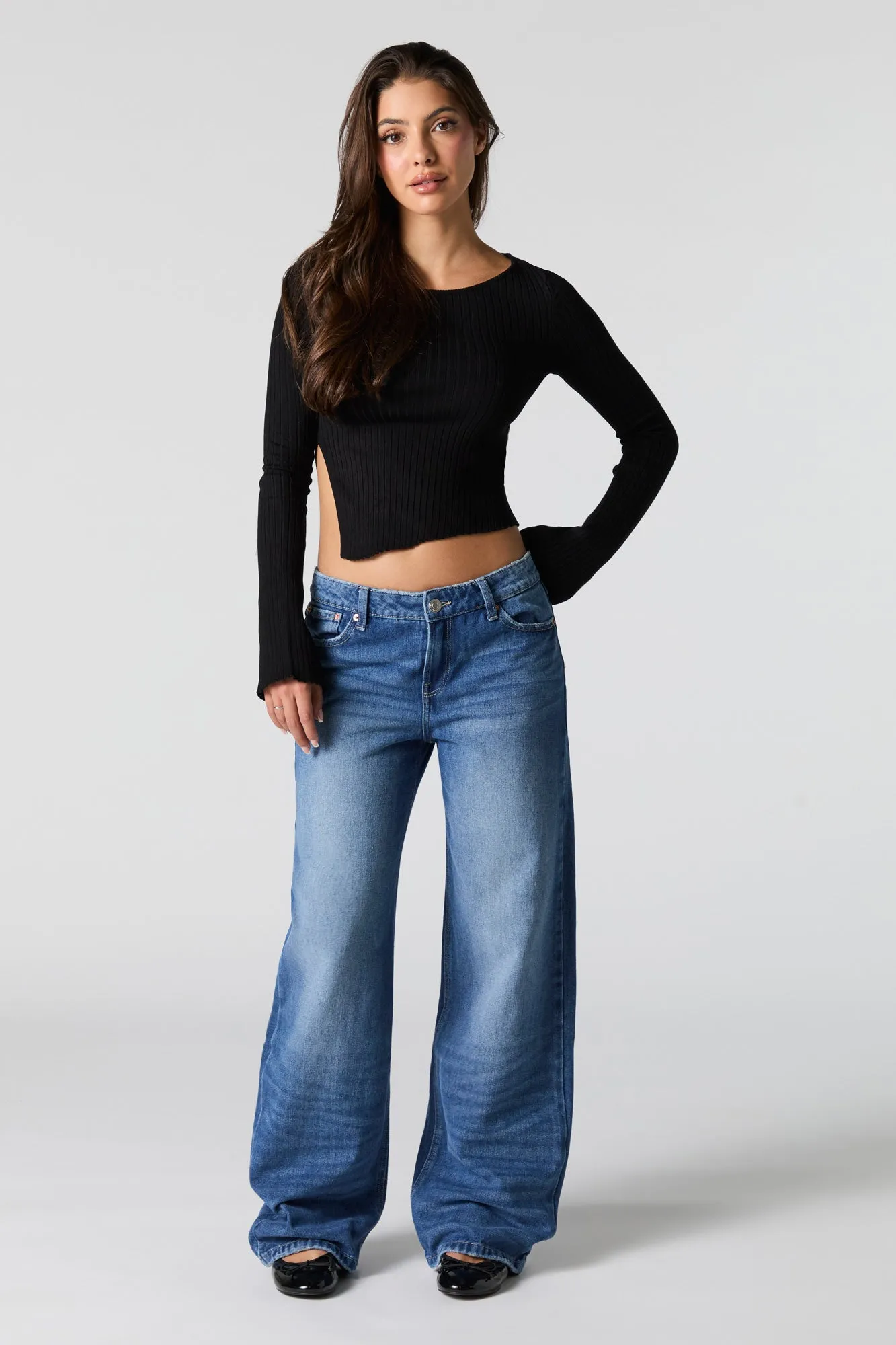 Dark Wash Low Rise Skater Jean sold by Charlotte Russe