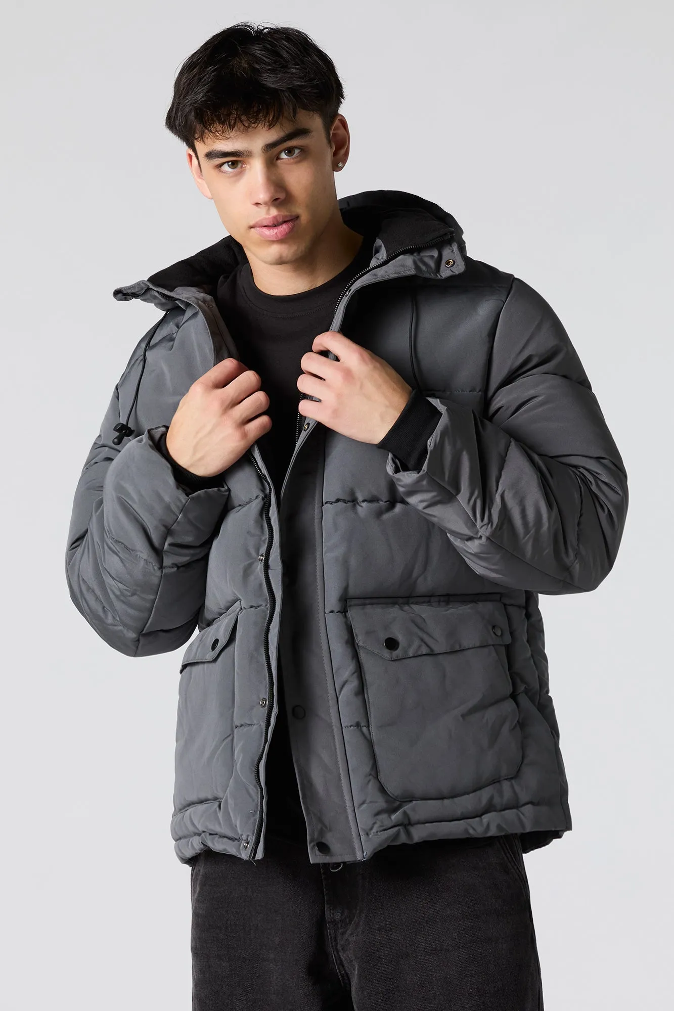 Storm Mountain Puffer Parka sold by Charlotte Russe