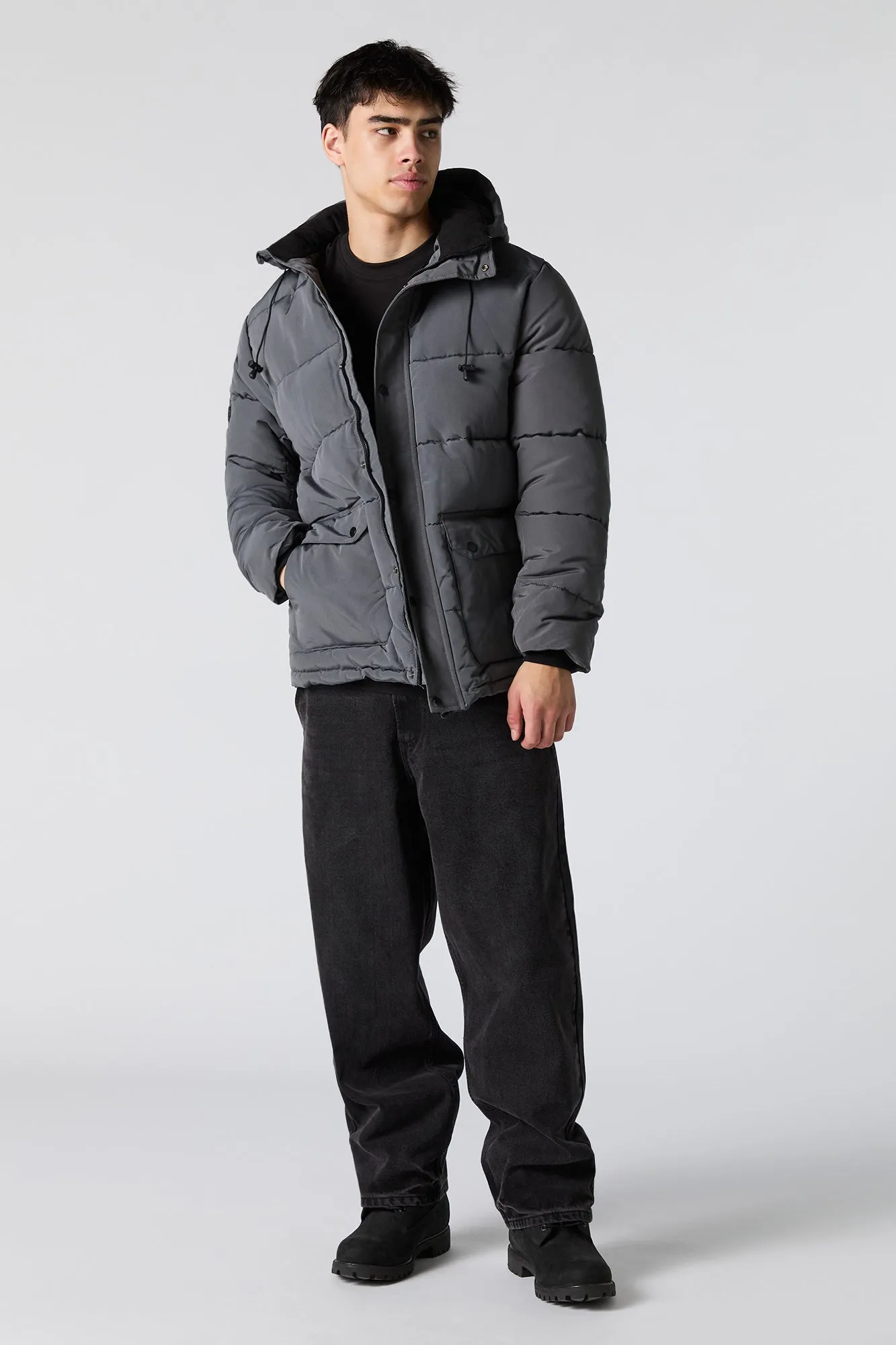 Storm Mountain Puffer Parka sold by Charlotte Russe product image thumbnail 3