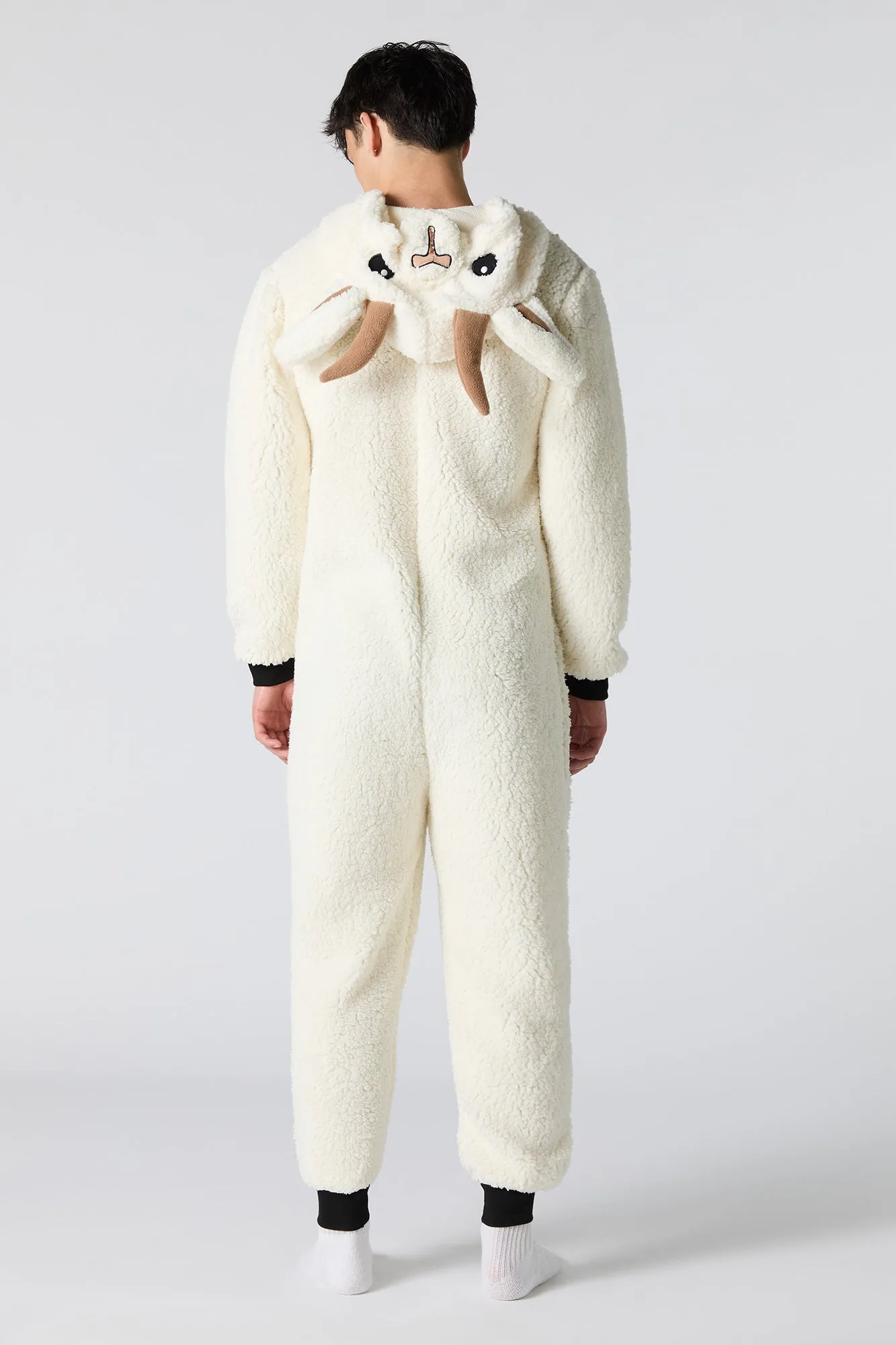 3D GOAT Sherpa Onesie sold by Charlotte Russe product image thumbnail 4