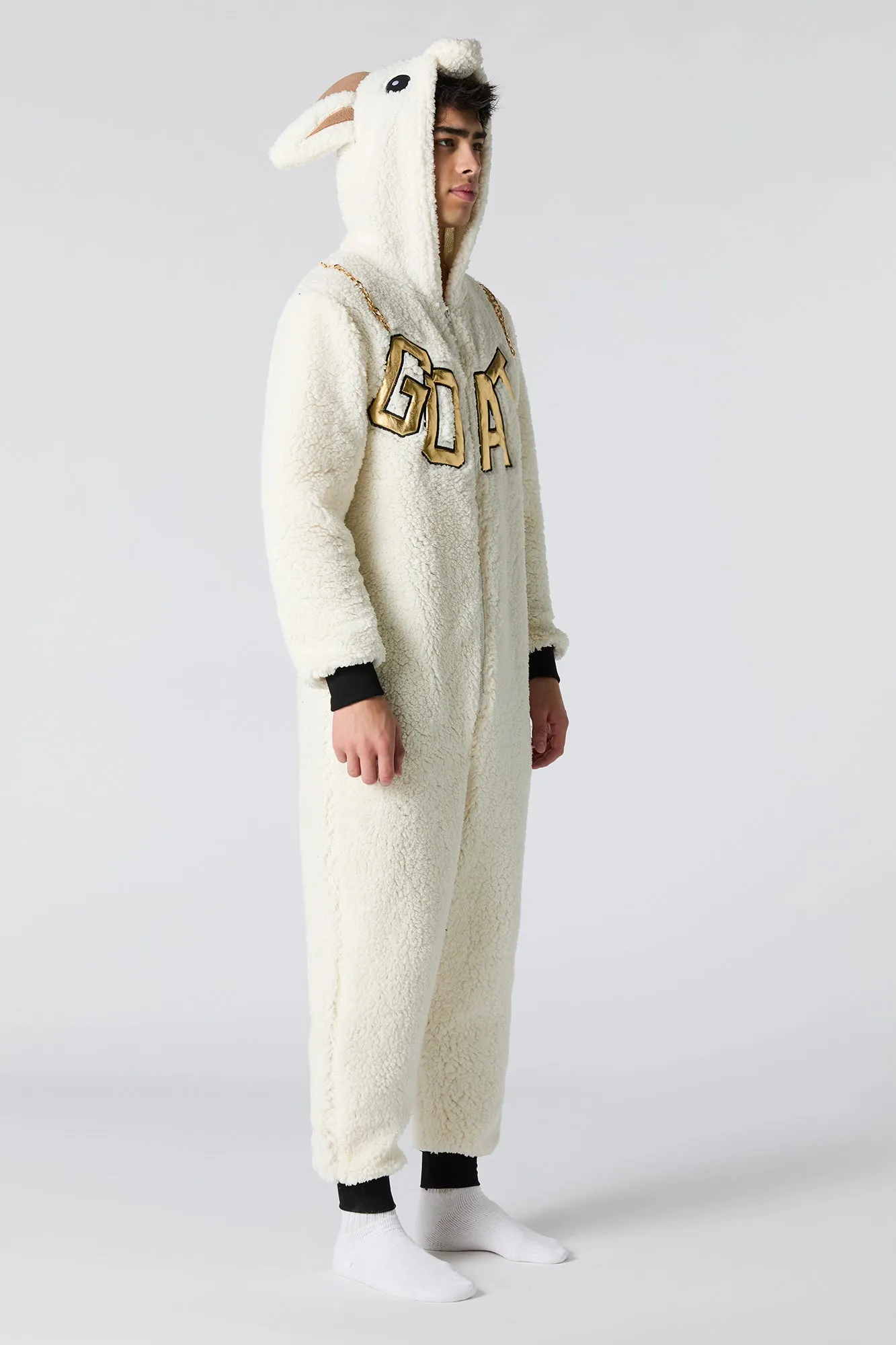3D GOAT Sherpa Onesie sold by Charlotte Russe product image thumbnail 3