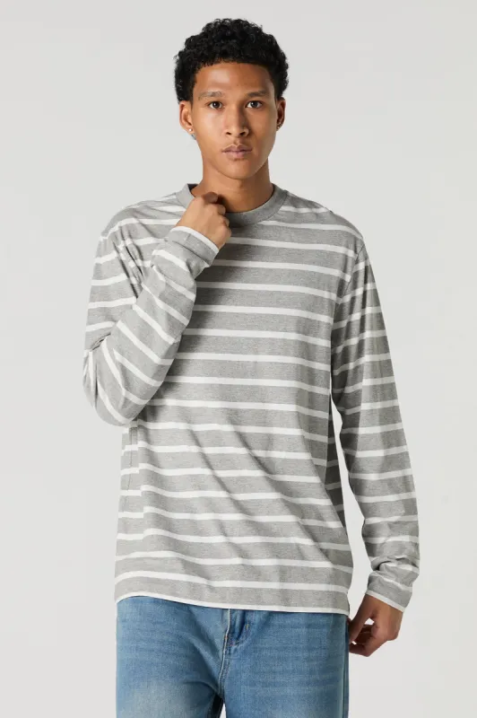 Striped Crewneck Long Sleeve Top sold by Charlotte Russe