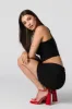 Sparkle Mesh Ruched Mini Skirt sold by Charlotte Russe