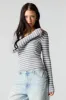 Ribbed Scoop Neck Long Sleeve Top sold by Charlotte Russe
