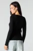 Ribbed Scoop Neck Long Sleeve Top sold by Charlotte Russe