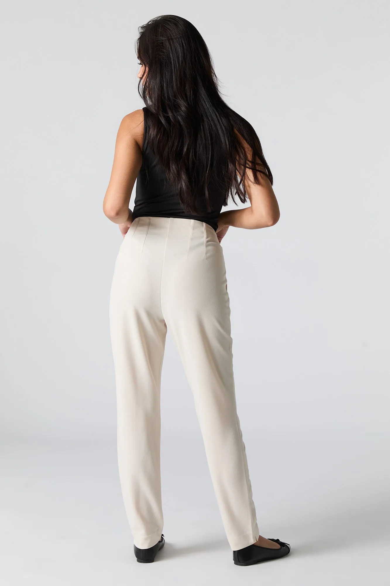 Crepe Pleated Slim Dress Pant sold by Charlotte Russe product image thumbnail 3