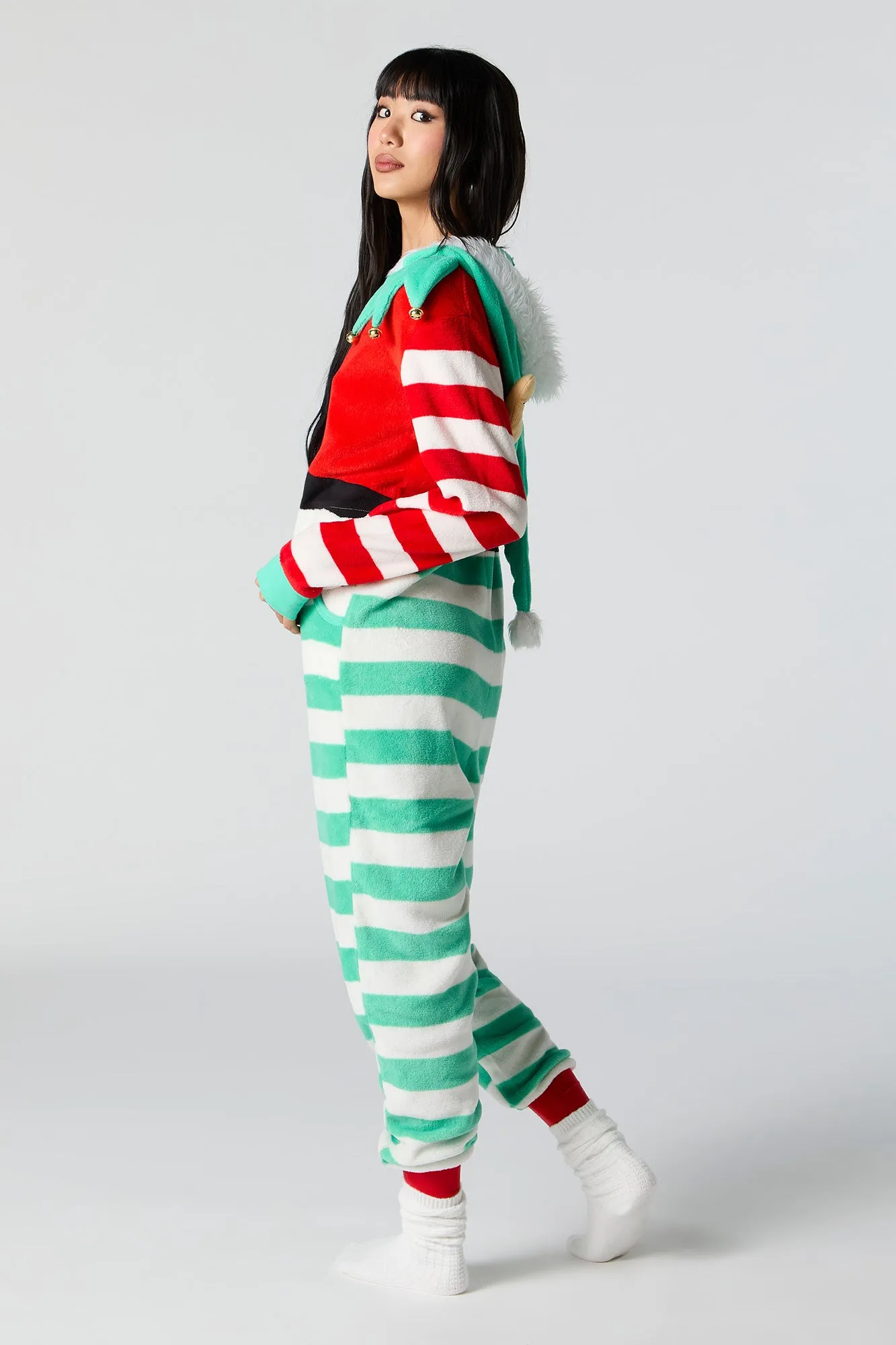 3D Elf Plush Onesie sold by Charlotte Russe product image thumbnail 4