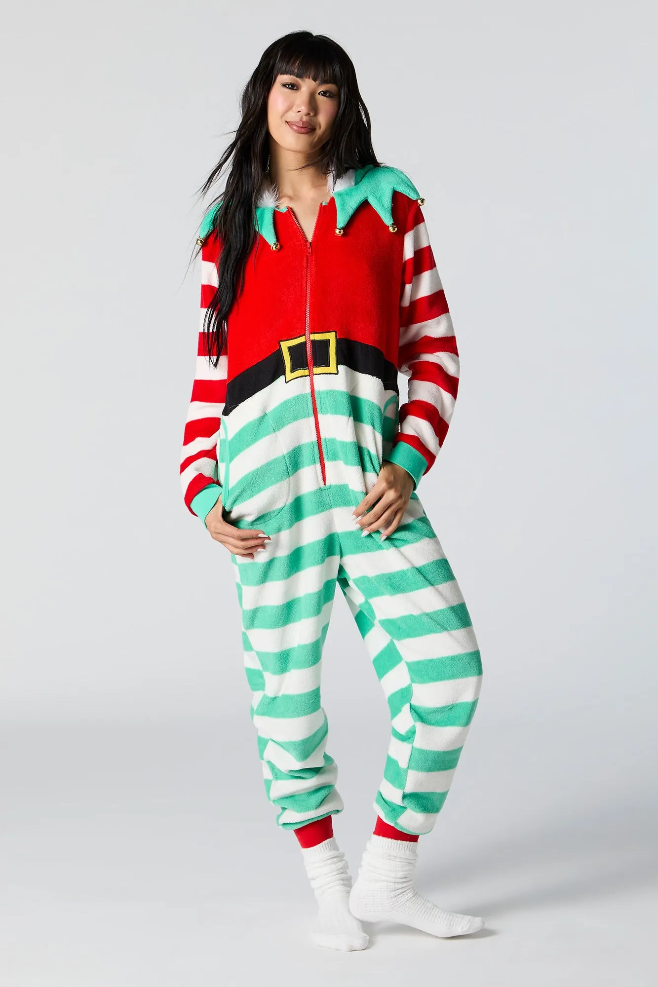 3D Elf Plush Onesie sold by Charlotte Russe product image thumbnail 2
