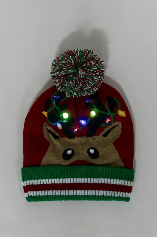 Let it Snow Christmas Light Up Beanie sold by Charlotte Russe