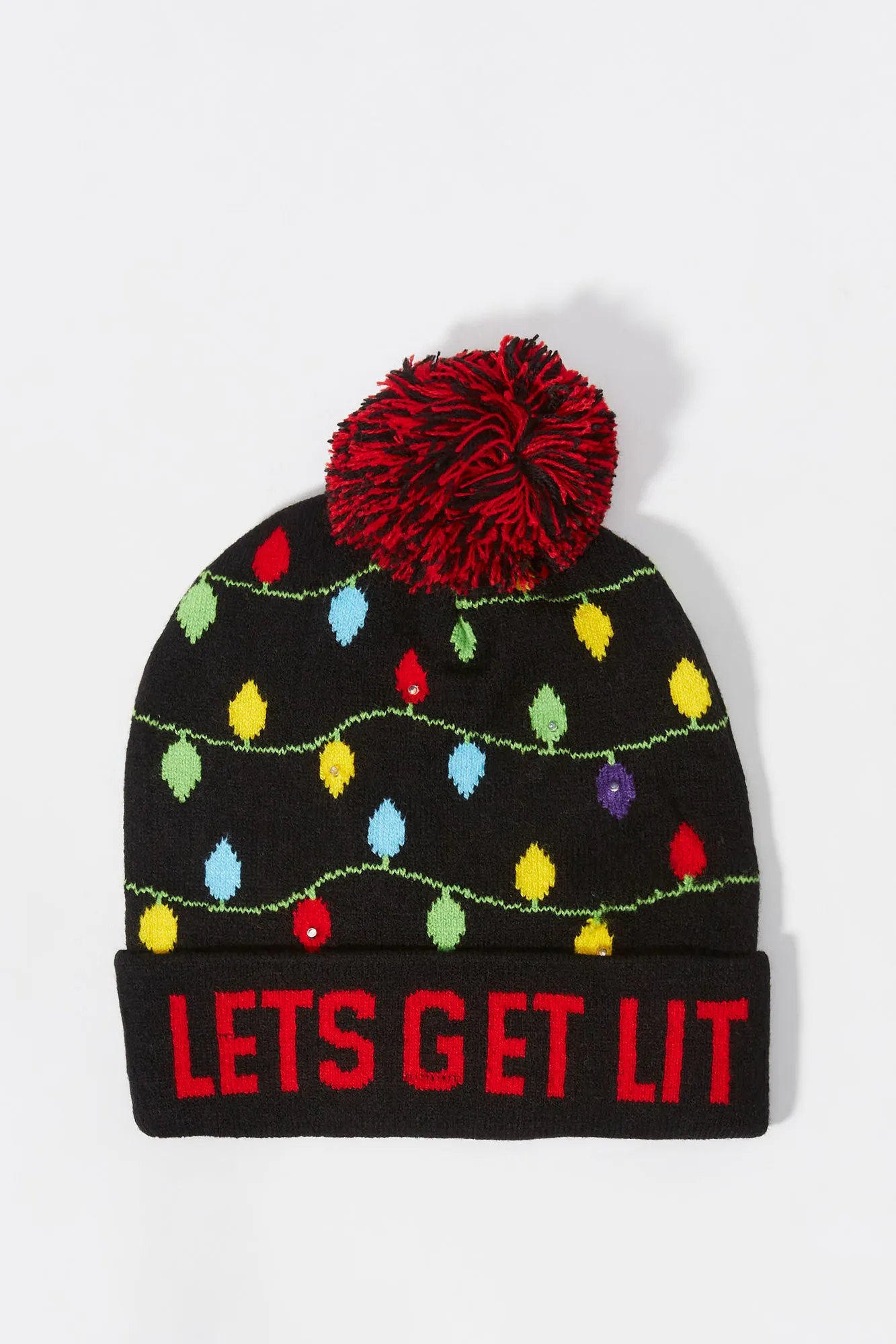 Let it Snow Christmas Light Up Beanie sold by Charlotte Russe product image thumbnail 5