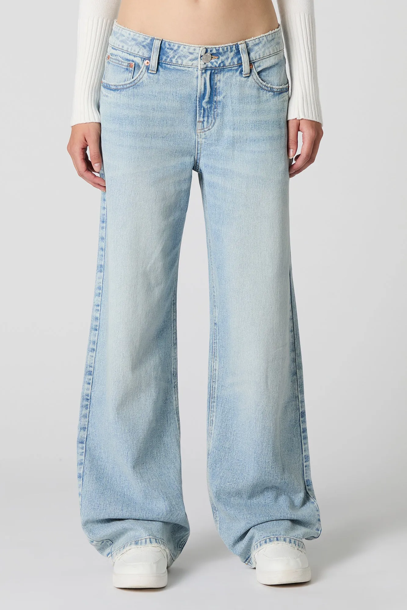 Medium Wash Low Rise Skater Jean sold by Charlotte Russe product image thumbnail 2