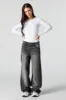 Black Vintage Wash Low Rise Skater Jean sold by Charlotte Russe