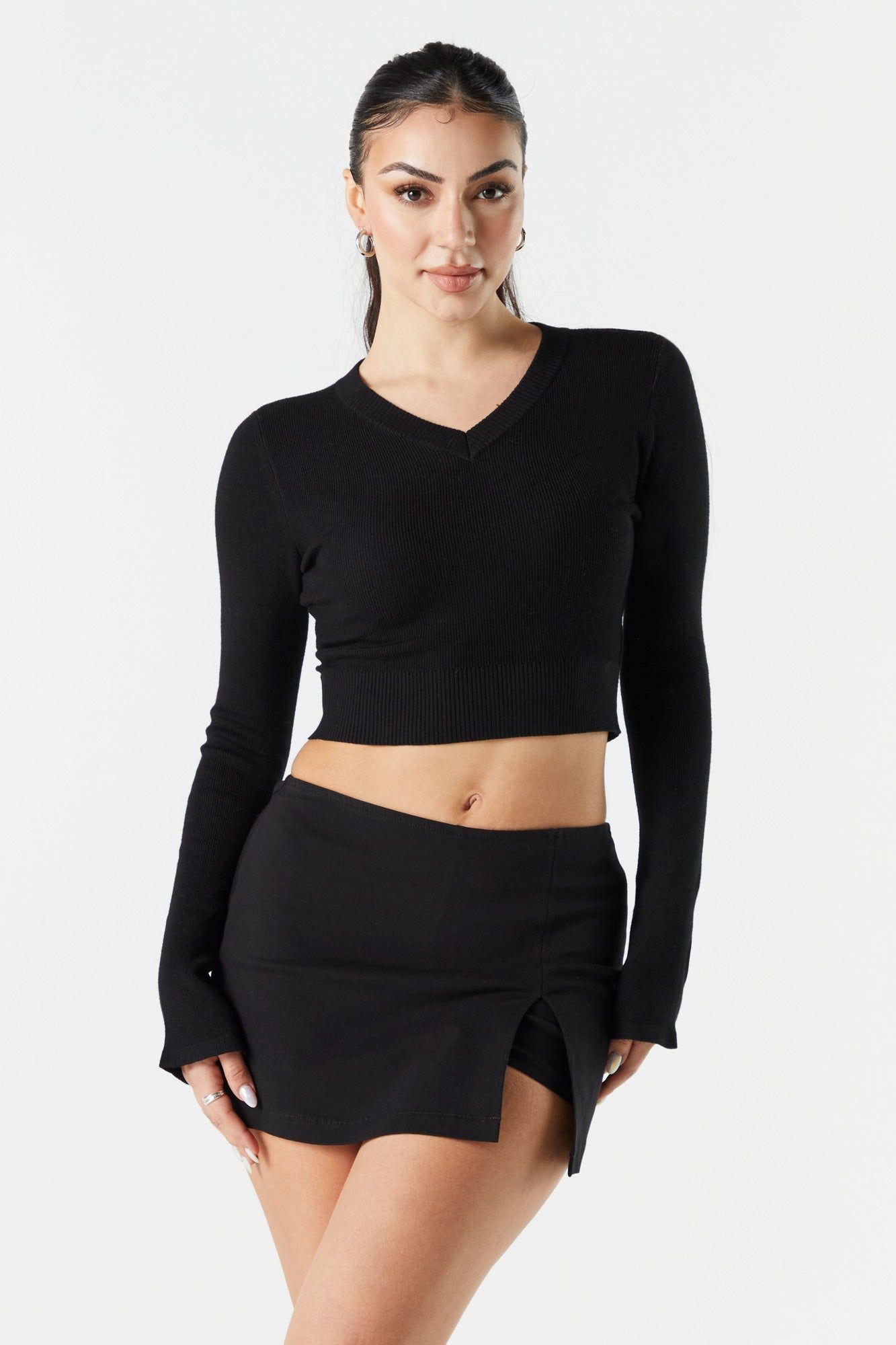 Slit Mini Skort sold by Charlotte Russe product image thumbnail 4