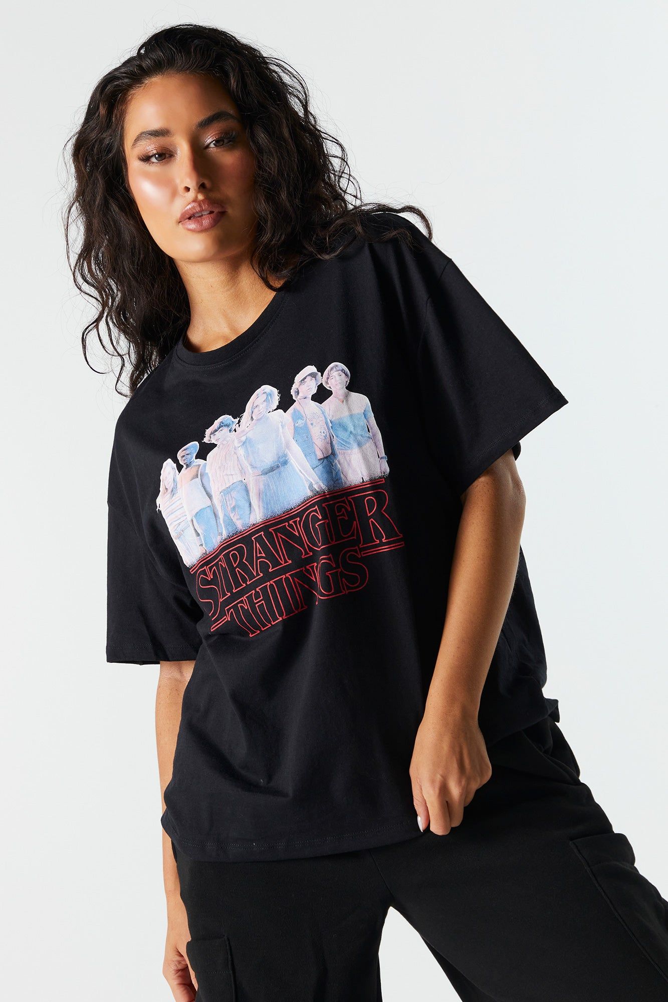Stranger Things Graphic Boyfriend T-Shirt sold by Charlotte Russe