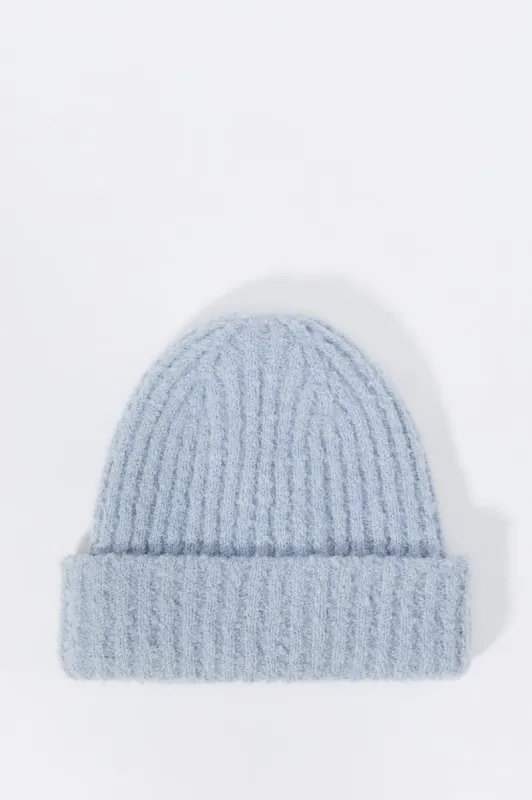 Ribbed Fuzzy Knit Beanie sold by Charlotte Russe