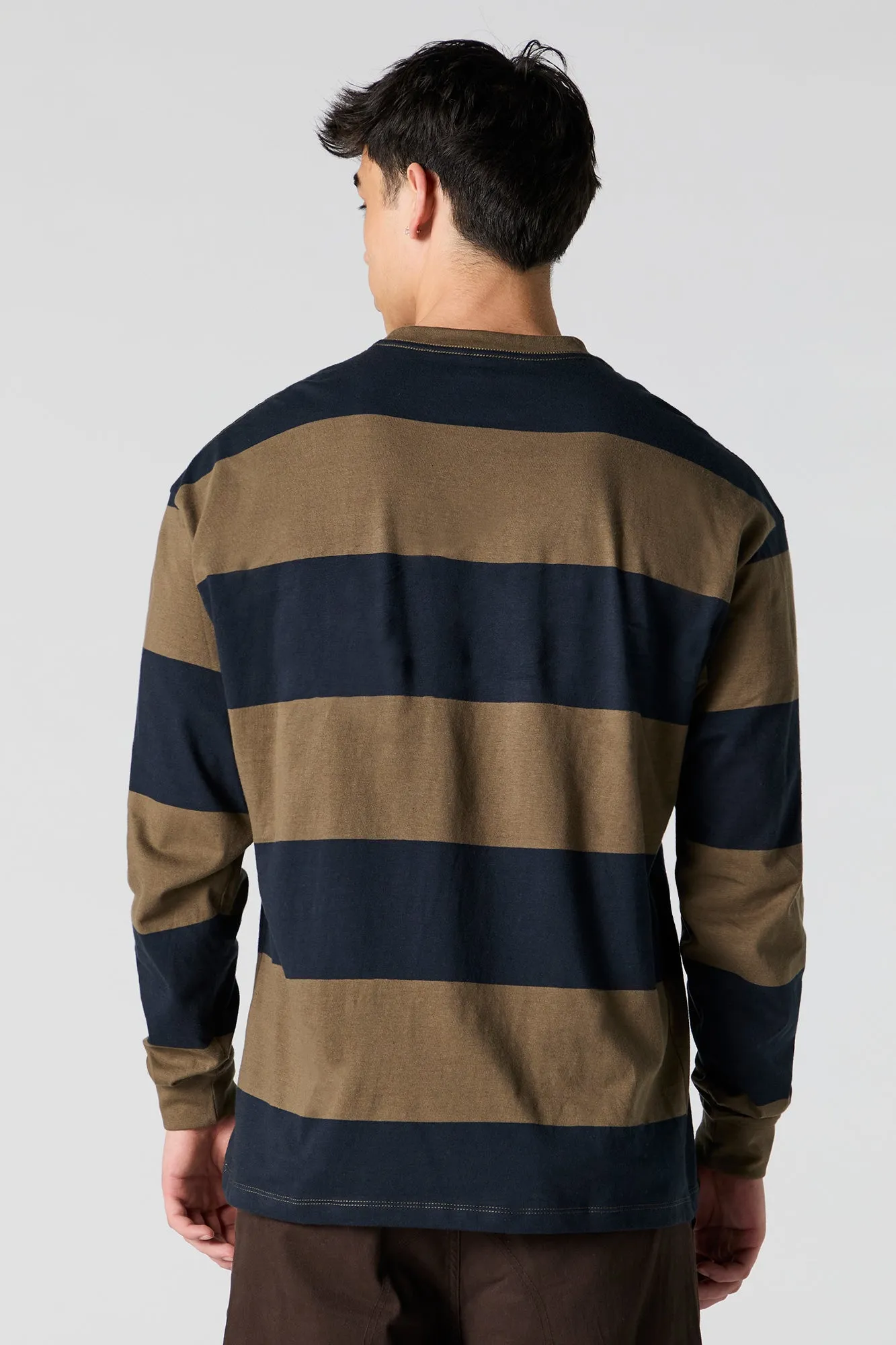 Striped Relaxed Long Sleeve Top sold by Charlotte Russe product image thumbnail 2