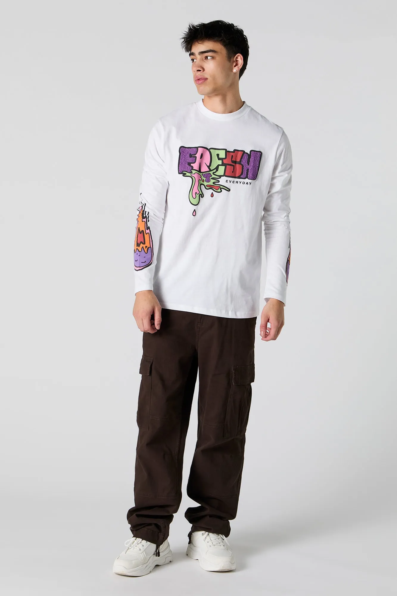 Fresh Sherpa Graphic Long Sleeve Top sold by Charlotte Russe product image thumbnail 3