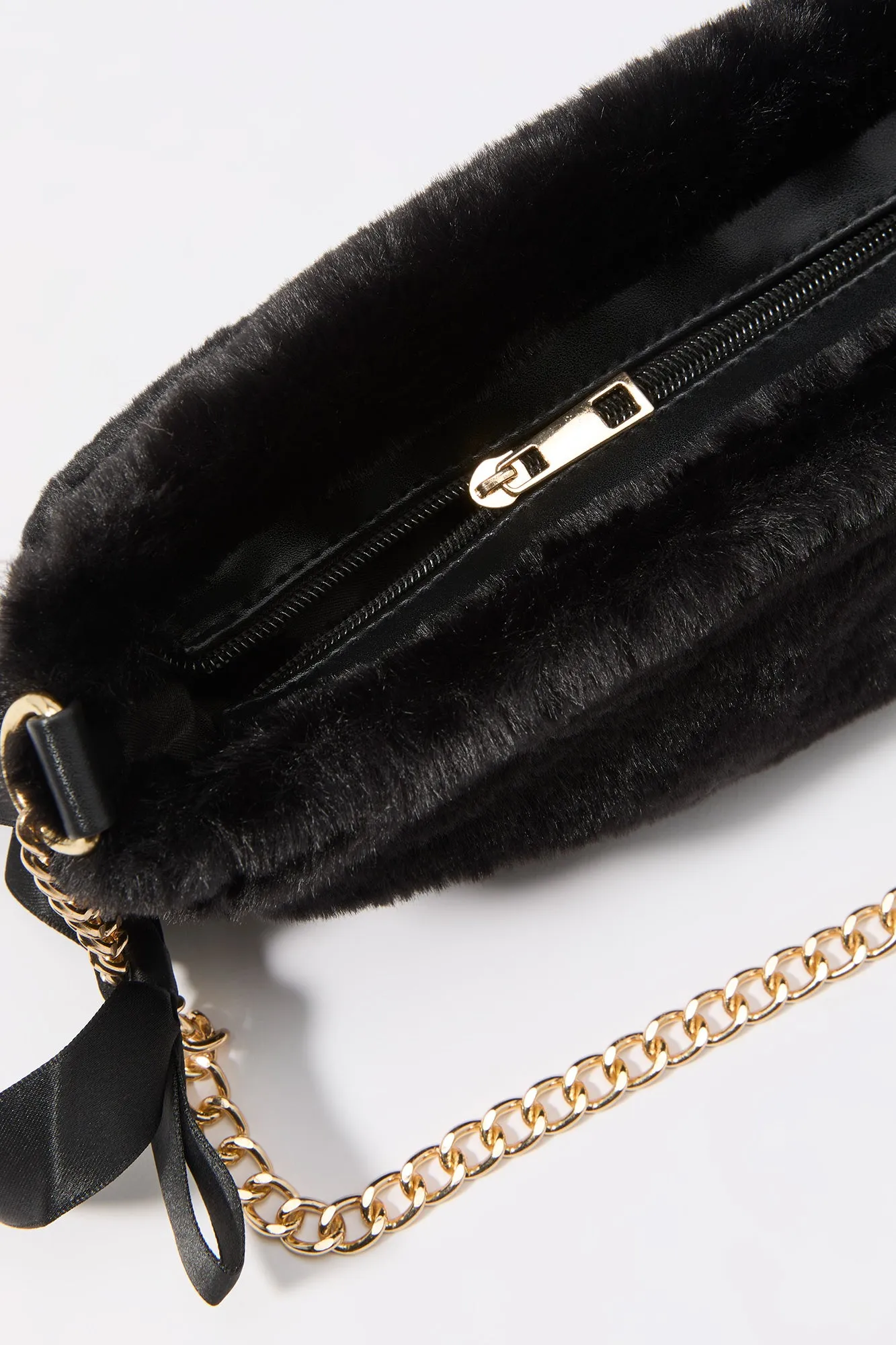 Faux Fur Bow Shoulder Bag sold by Charlotte Russe product image thumbnail 4