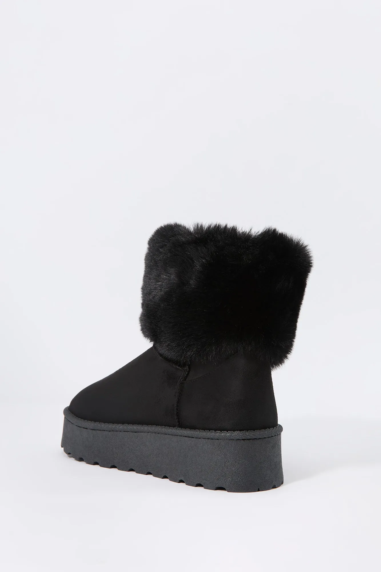 Cheetah Print Faux Fur Collared Platform Booties sold by Charlotte Russe product image thumbnail 4
