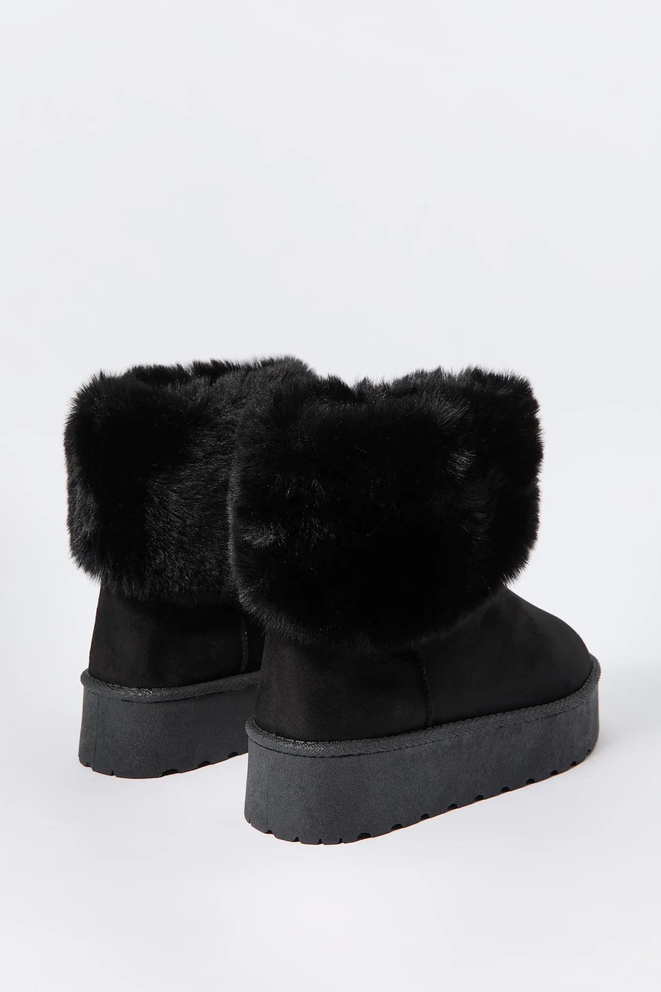 Cheetah Print Faux Fur Collared Platform Booties sold by Charlotte Russe product image thumbnail 5