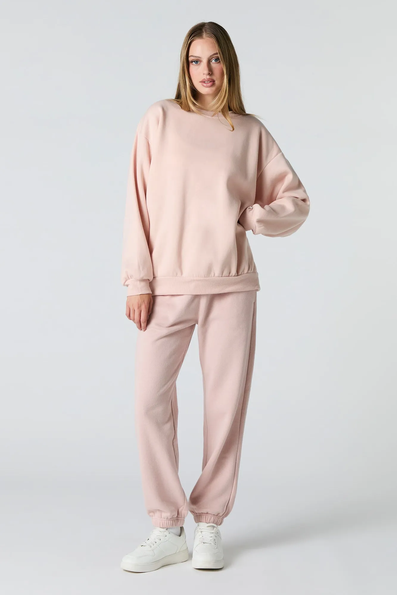 Oversized Fleece Sweatshirt sold by Charlotte Russe product image thumbnail 3