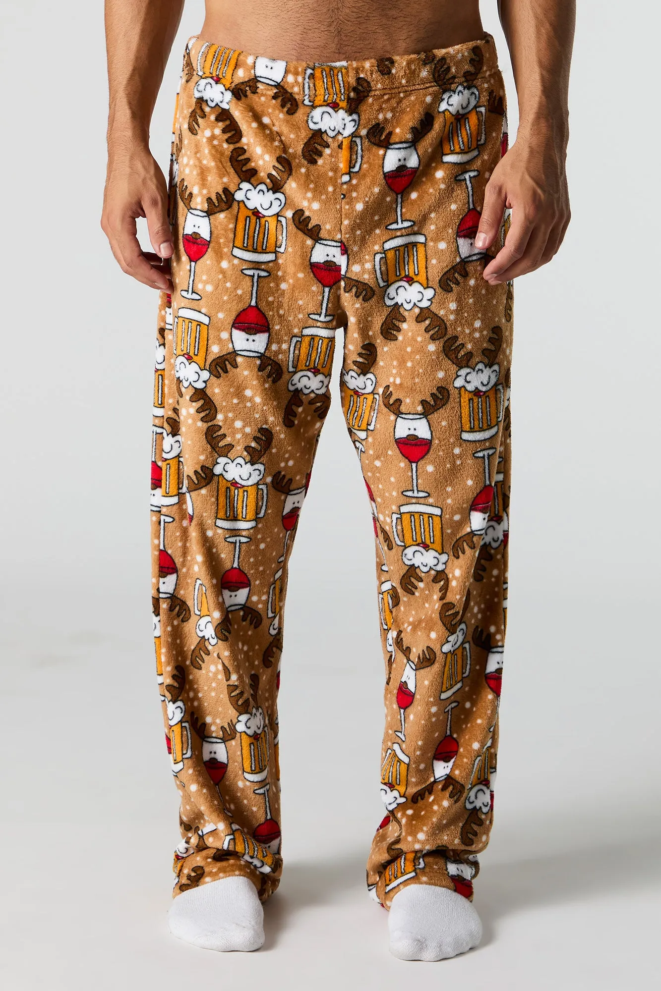 Christmas Print Plush Pajama Pant sold by Charlotte Russe product image thumbnail 4