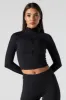 Active Mock Zip-Up Long Sleeve Top sold by Charlotte Russe
