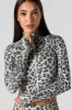 Active Mock Zip-Up Long Sleeve Top sold by Charlotte Russe