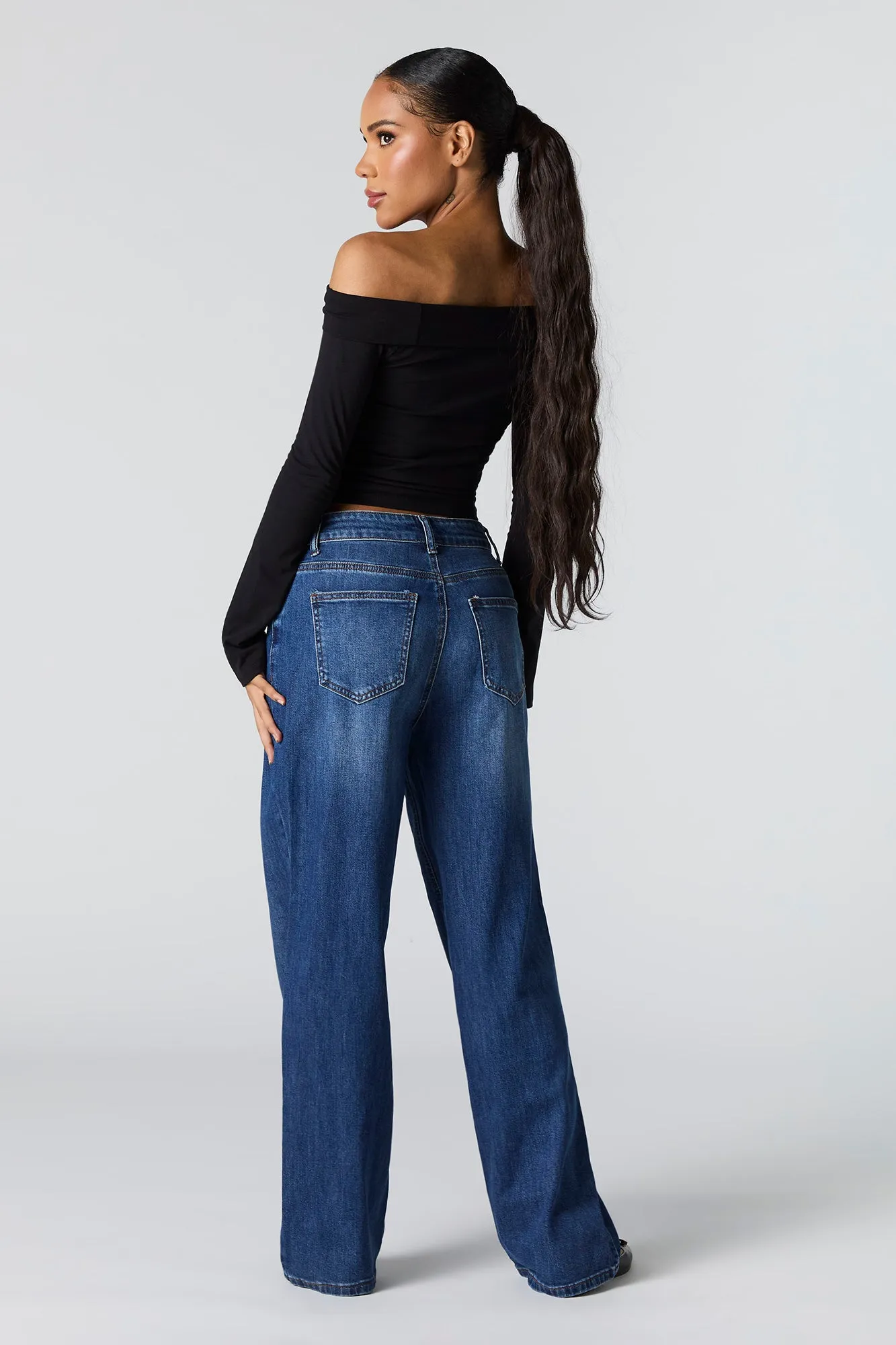 Everyday Wide Leg Jean sold by Charlotte Russe product image thumbnail 3