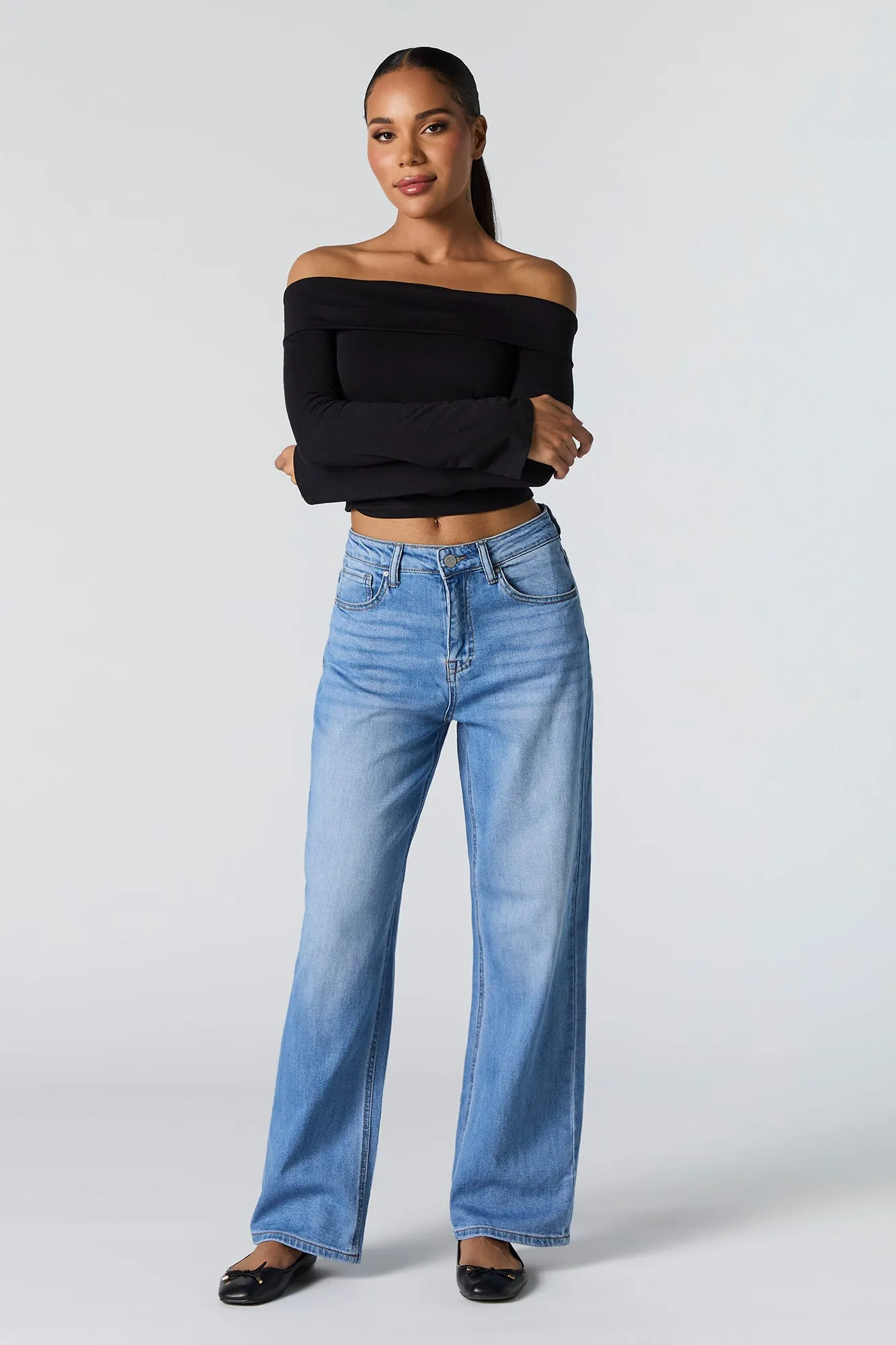 Everyday Wide Leg Jean sold by Charlotte Russe product image thumbnail 4
