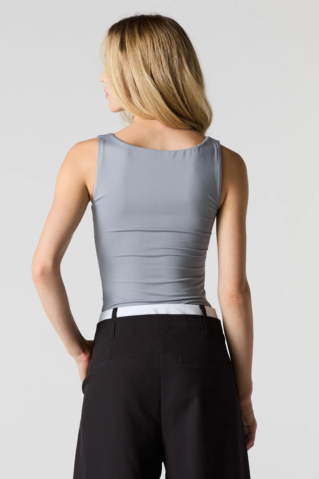 Contour Scoop Neck Sleeveless Bodysuit sold by Charlotte Russe product image thumbnail 4