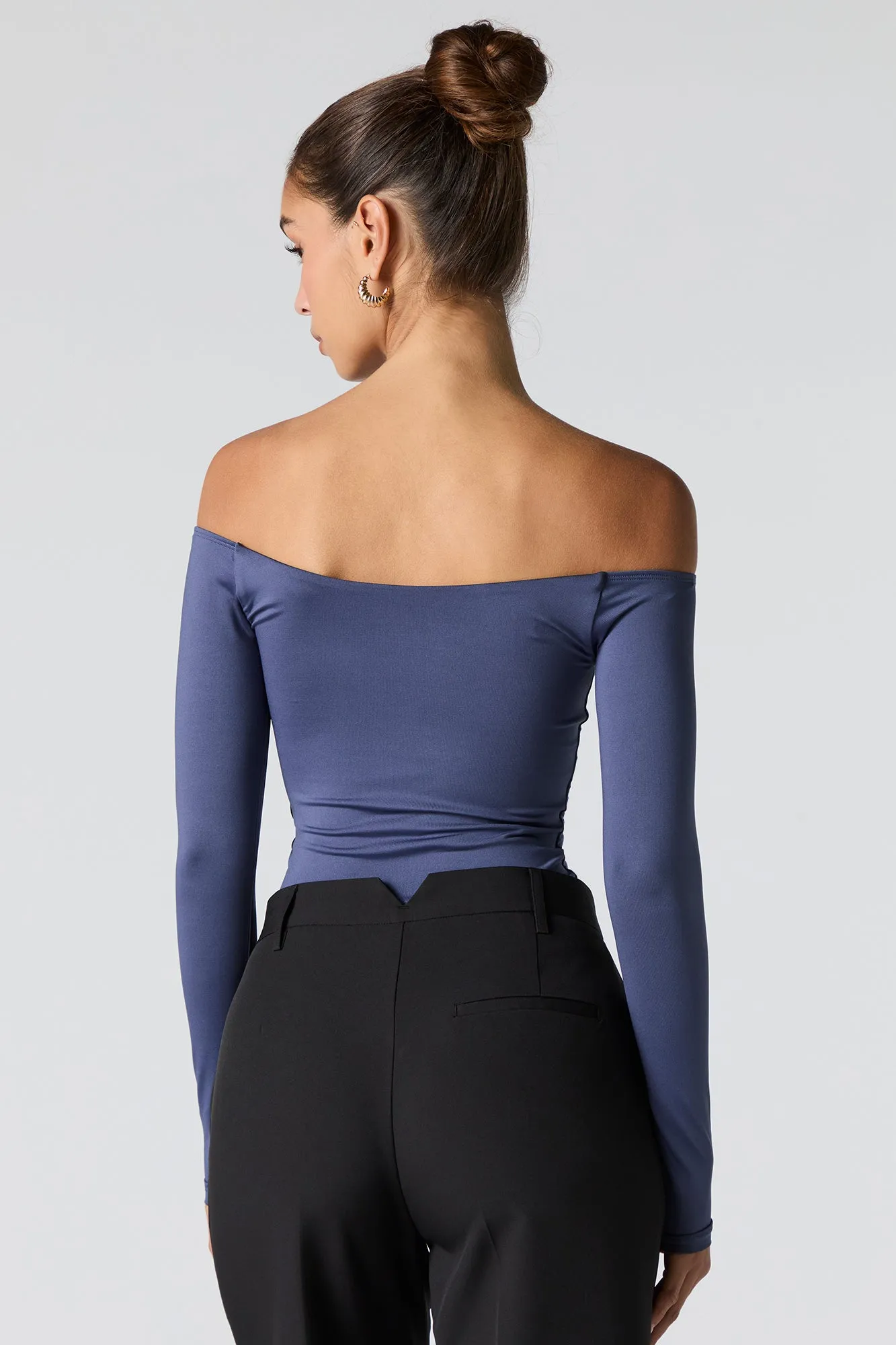 Contour Off Shoulder Bodysuit sold by Charlotte Russe product image thumbnail 4