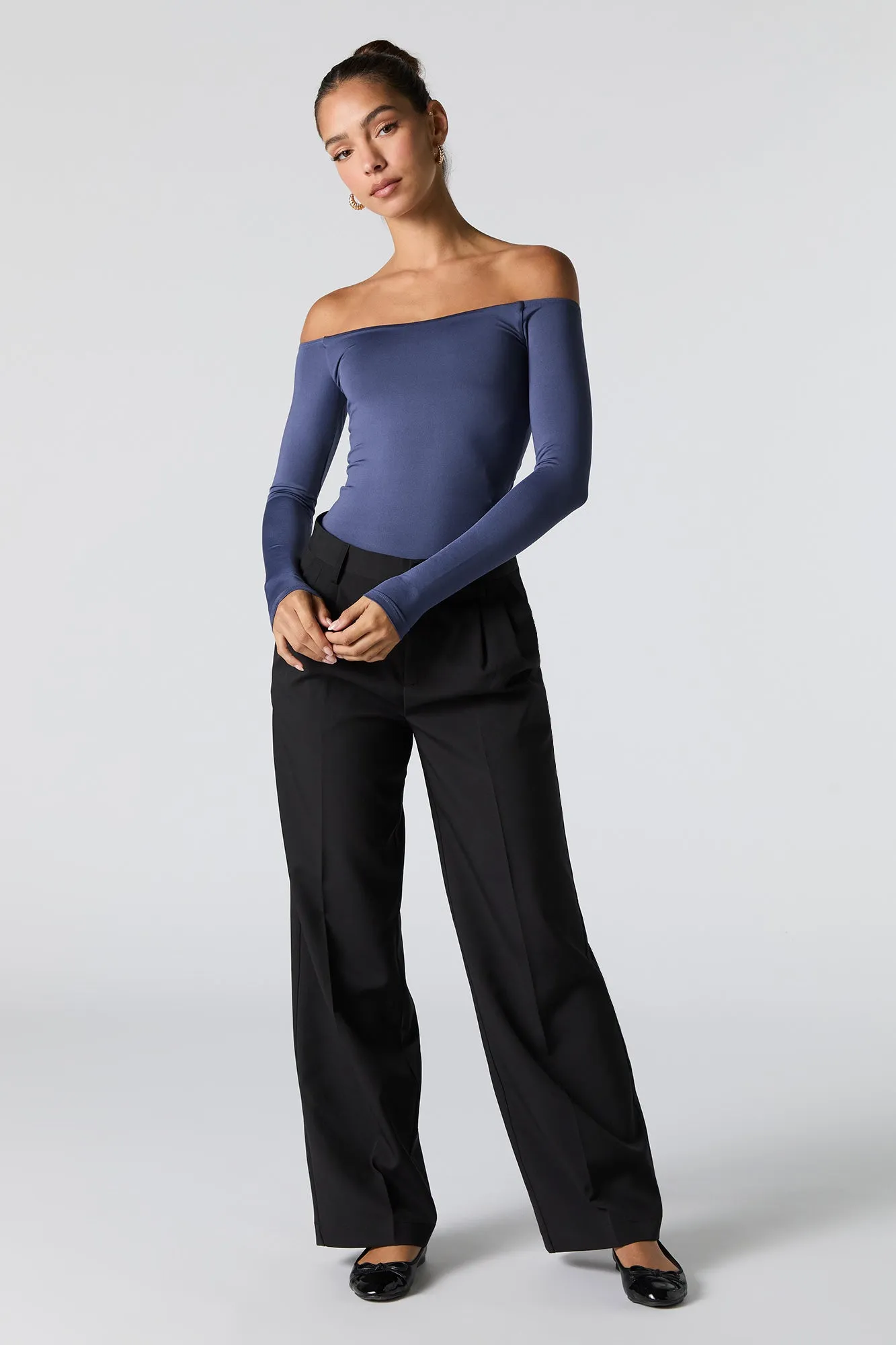 Contour Off Shoulder Bodysuit sold by Charlotte Russe product image thumbnail 3