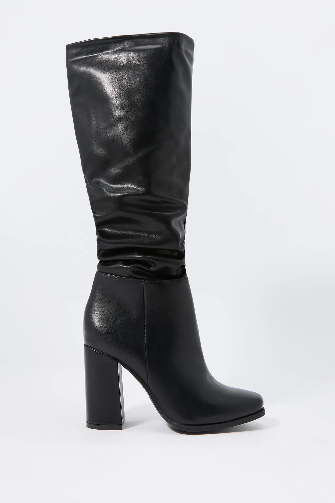 Faux Leather Slouchy Heeled Boot sold by Charlotte Russe product image thumbnail 5