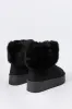 Faux Fur Collared Platform Booties sold by Charlotte Russe