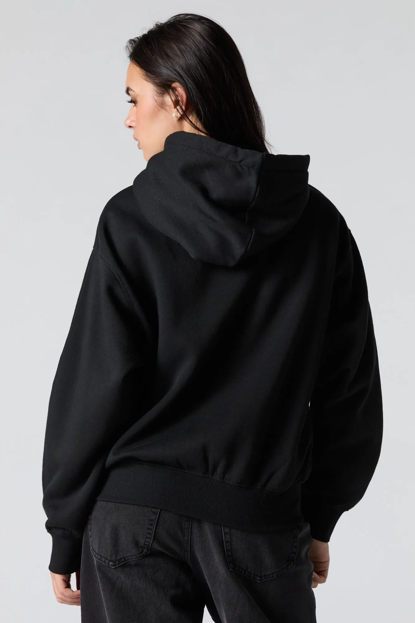 Graphic Fleece Hoodie sold by Charlotte Russe product image thumbnail 5
